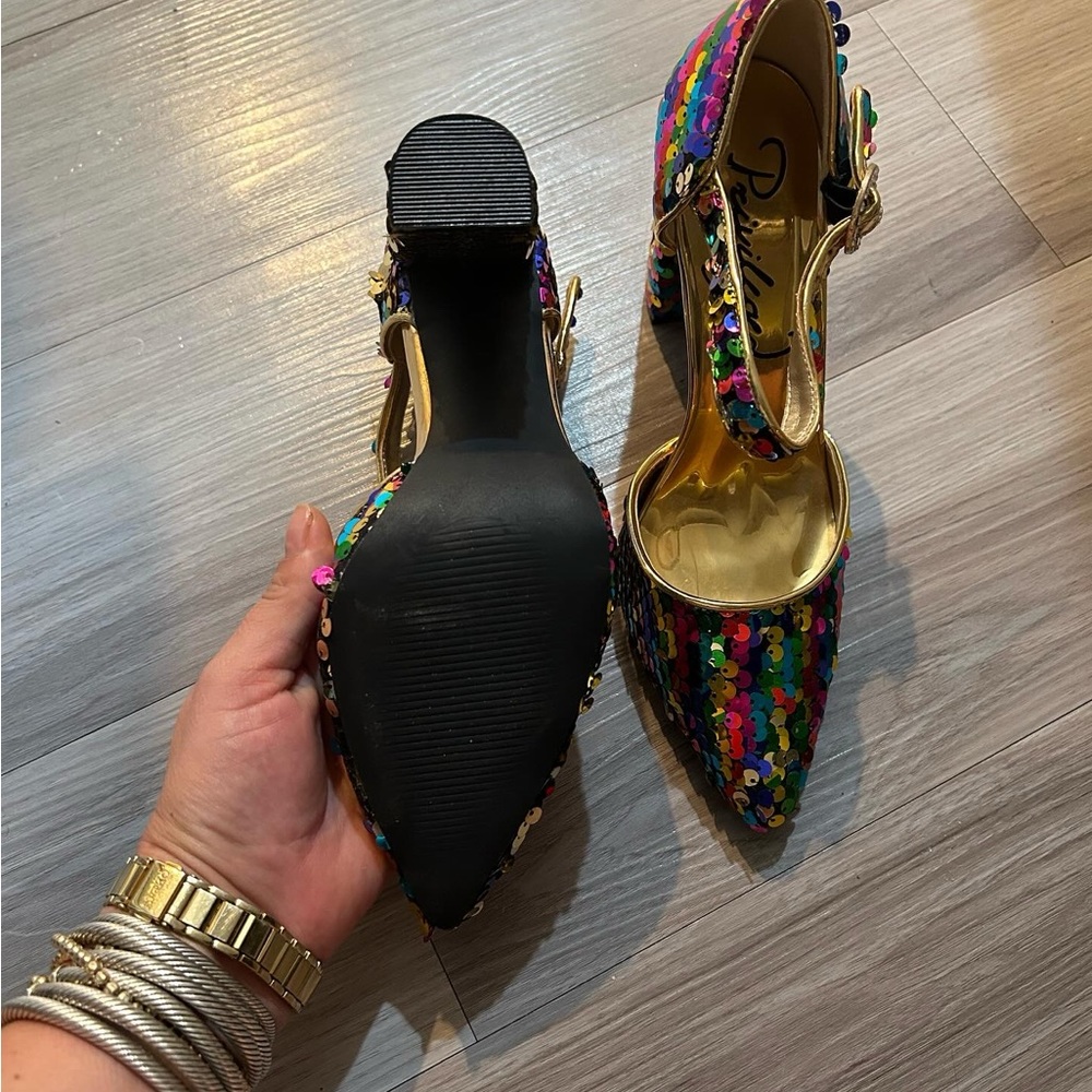 New without tags, privileged brand, sequin, heeled shoe - Picture 4 of 4